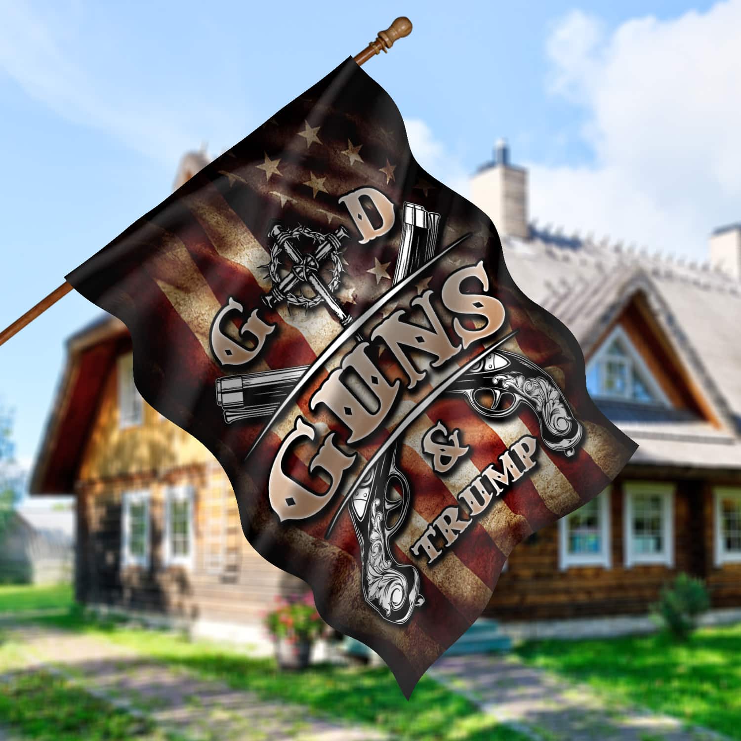 30x40 House Flag Mockup 5