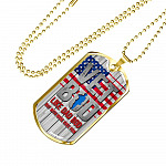 Vet Bod Like Dad Bod But More Knee Pain Dog Tag Pendant Necklace - Veteran Dad Necklace