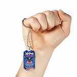 Here To The Vets The People Who Step Up And Serve Their Commitment Speaks For Itself Dog Tag Pendant Necklace