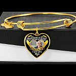 Personalized Photo Somewhere In Heaven My Mother Is Smiling Heart Pendant Necklace - Memorial Mom Custom Photo Necklace