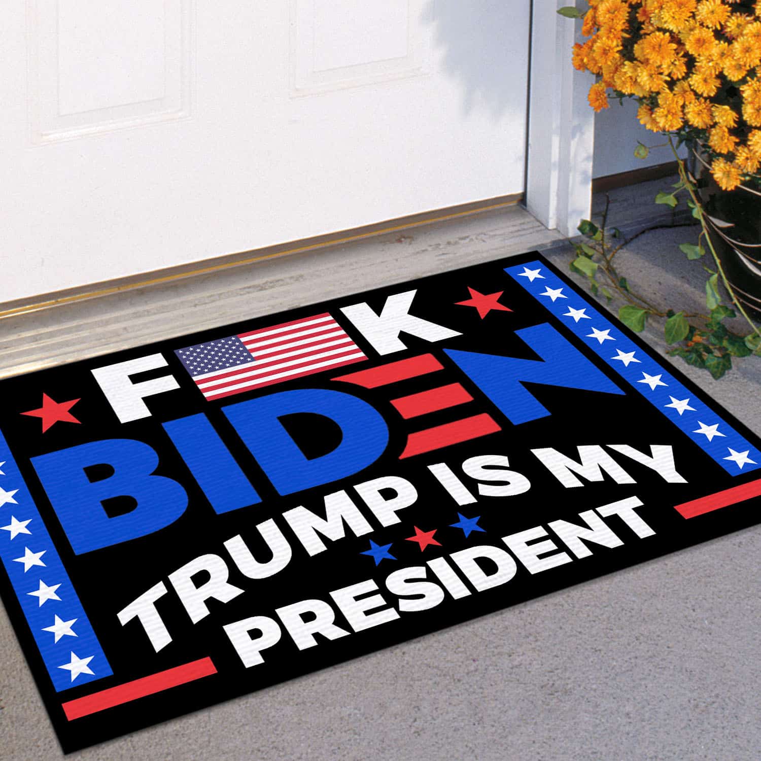 47 HG. Fuck Biden Trump President (4) Doormat mockup 11