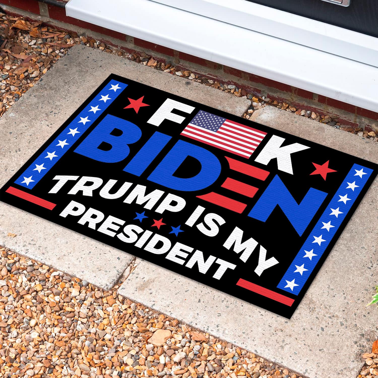 47 HG. Fuck Biden Trump President (4) Doormat Mockup 10