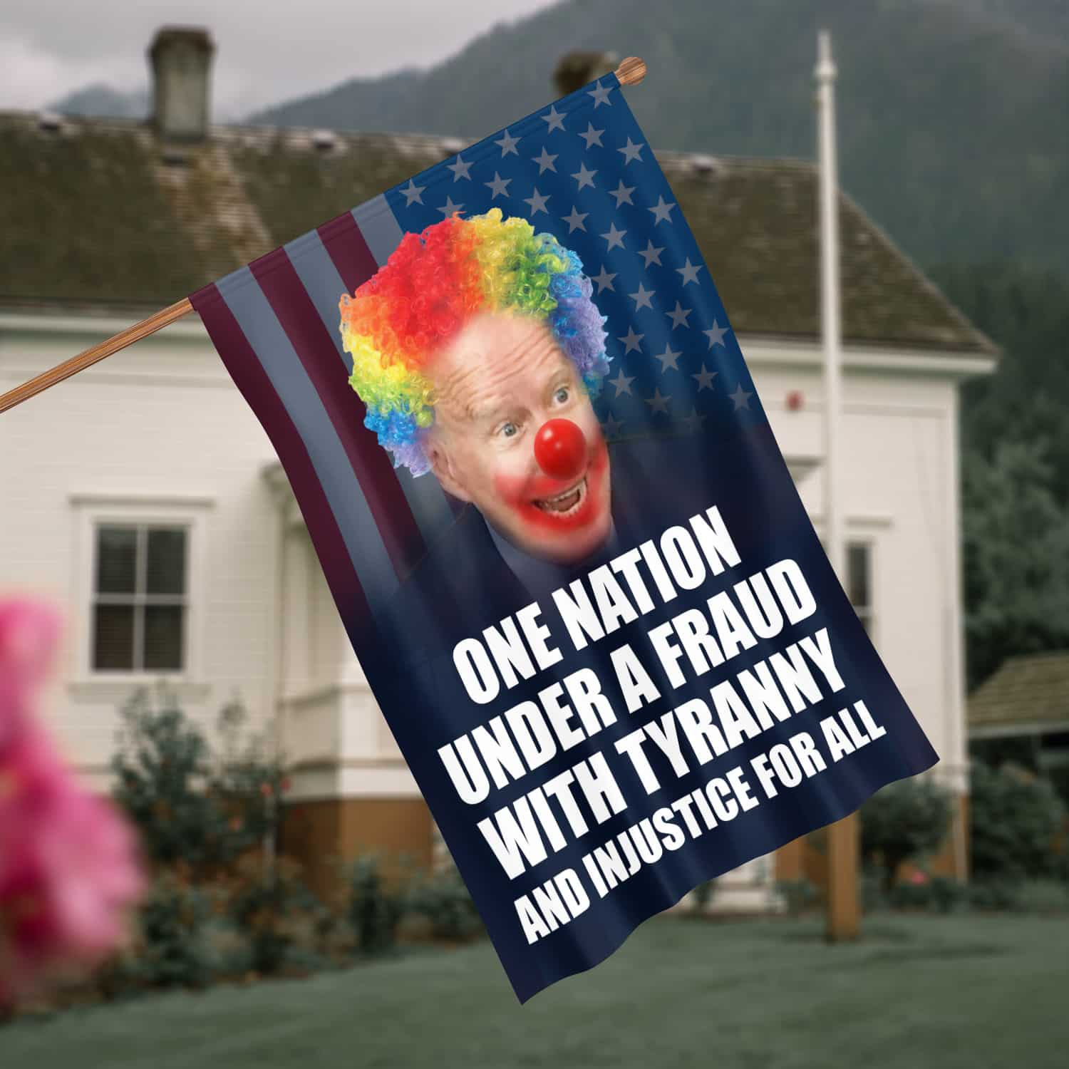 SIDE 1 30X40 House Flag Mockup 4