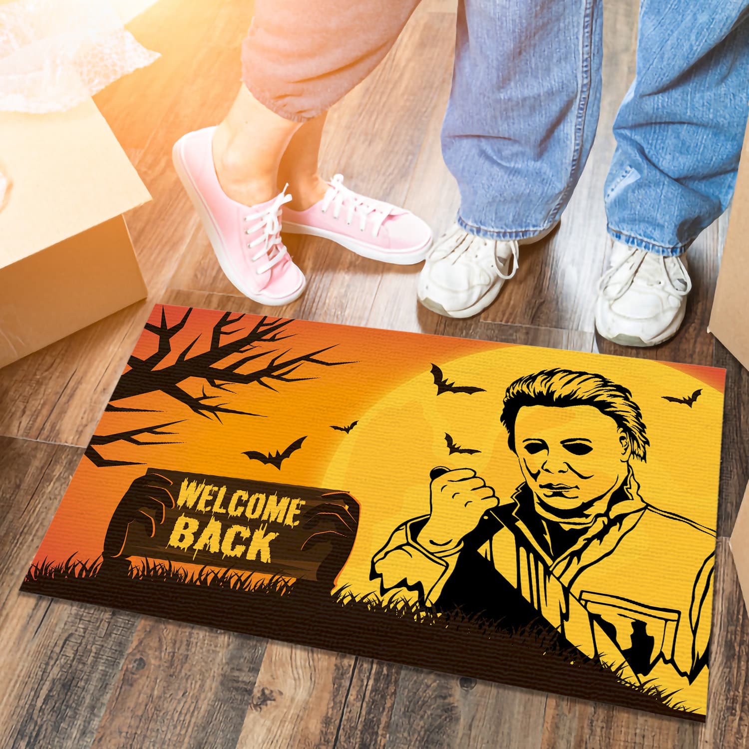 5LV. Welcome Back (6) Doormat mockup 6