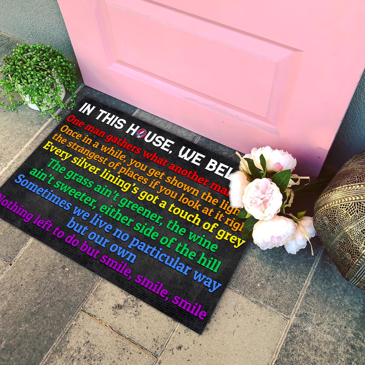 7. In This House Grateful Dead DOORMAT(3) Doormat mockup 4