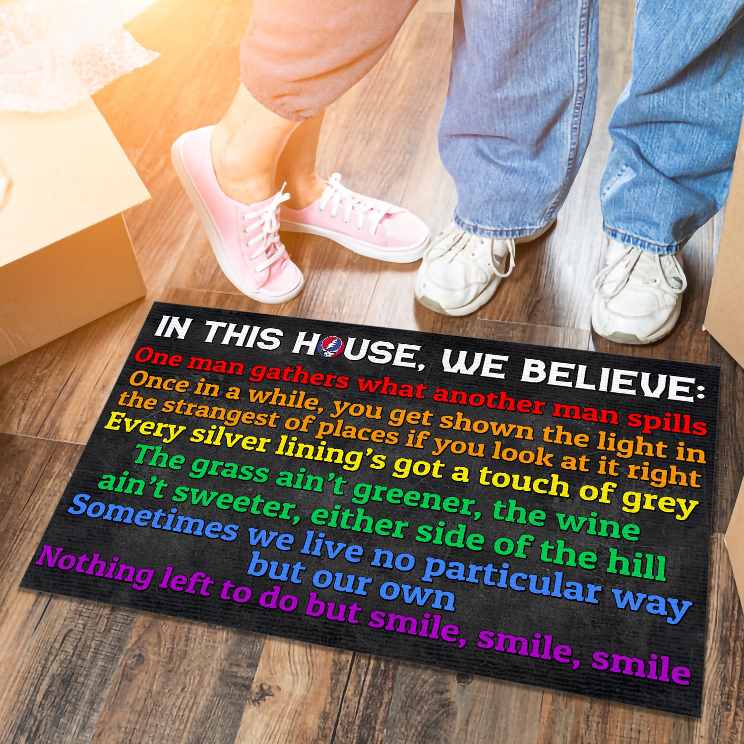 7. In This House Grateful Dead DOORMAT(3) Doormat mockup 6