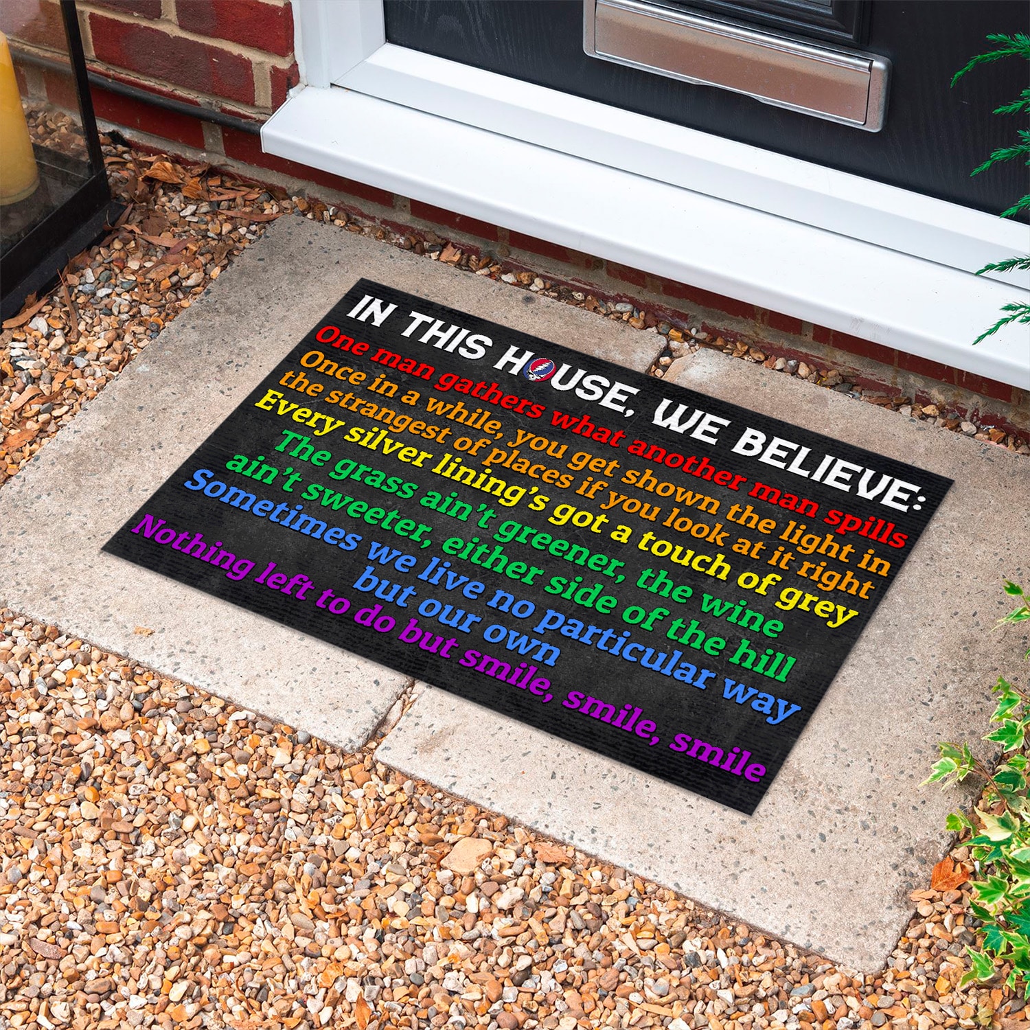 7. In This House Grateful Dead DOORMAT(3) Doormat mockup 10