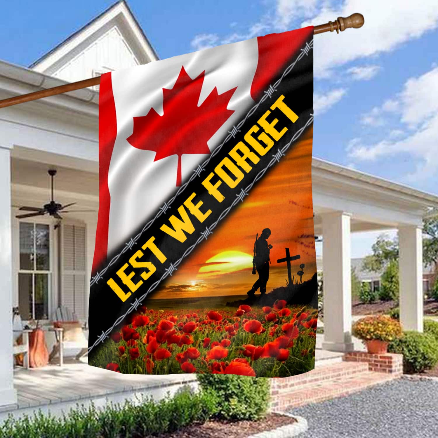 7LV. Lest We Forget House Flag Mockup 3