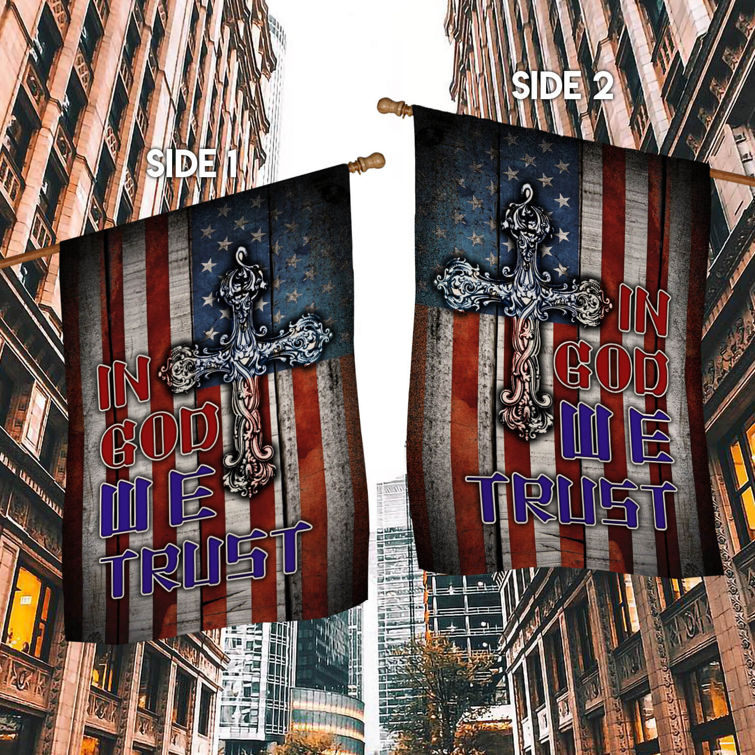 30x40 - Side 1 House Flag Mockup 2 Side-1