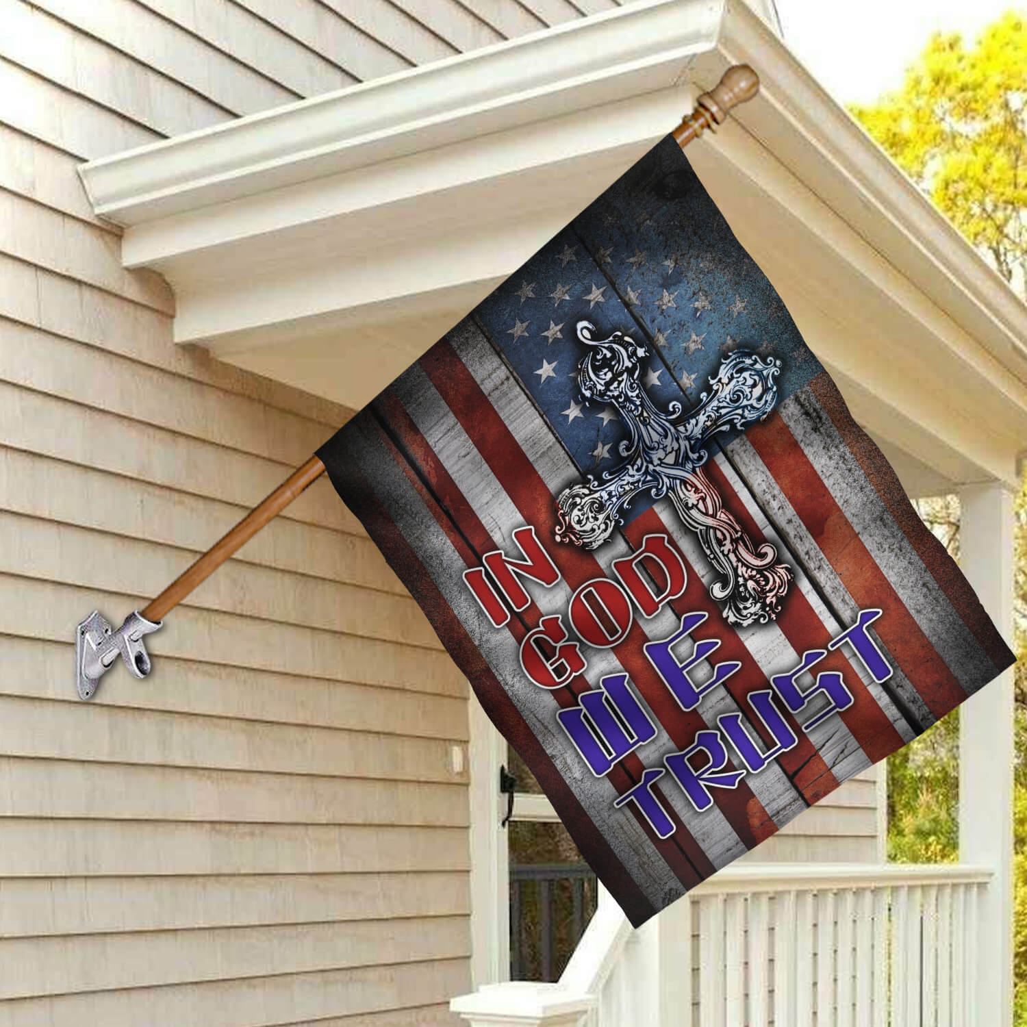 30x40 - Side 1 House Flag Mockup 2