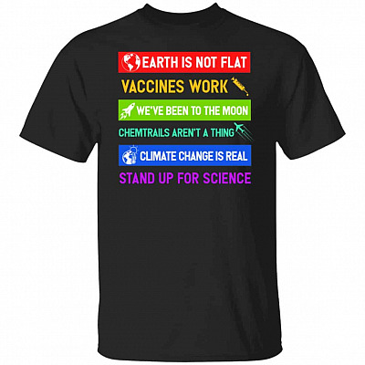science, Black, Unisex T-Shirt
