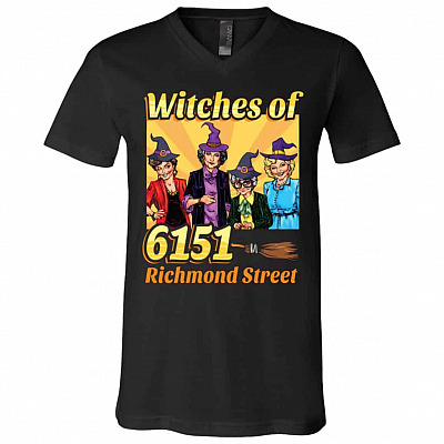 witches, Black, V-Neck T-Shirt