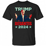 Trump Desantis 2024 T-Shirt, Black, Unisex T-Shirt