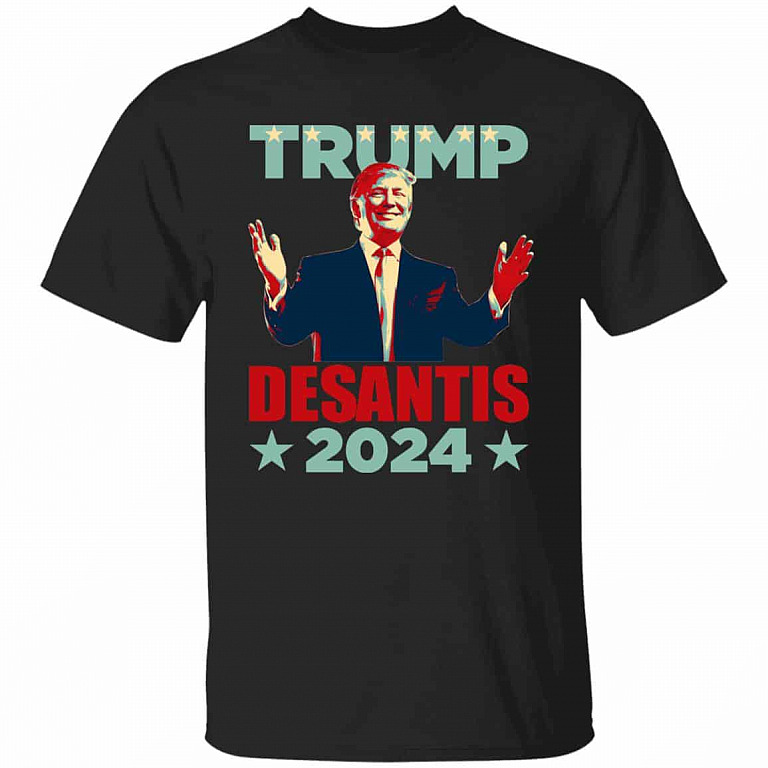 Trump Desantis 2024 T-Shirt, Black, Unisex T-Shirt