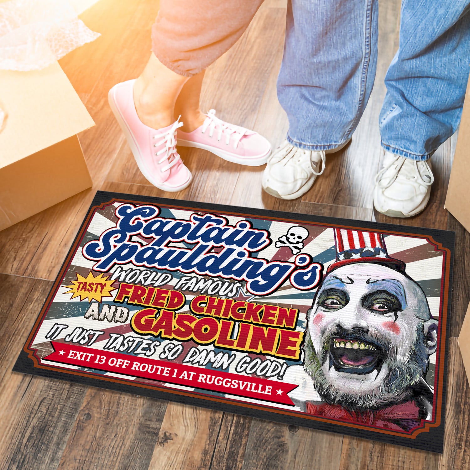 8LV. Captain Fried Chicken(7) Doormat mockup 6