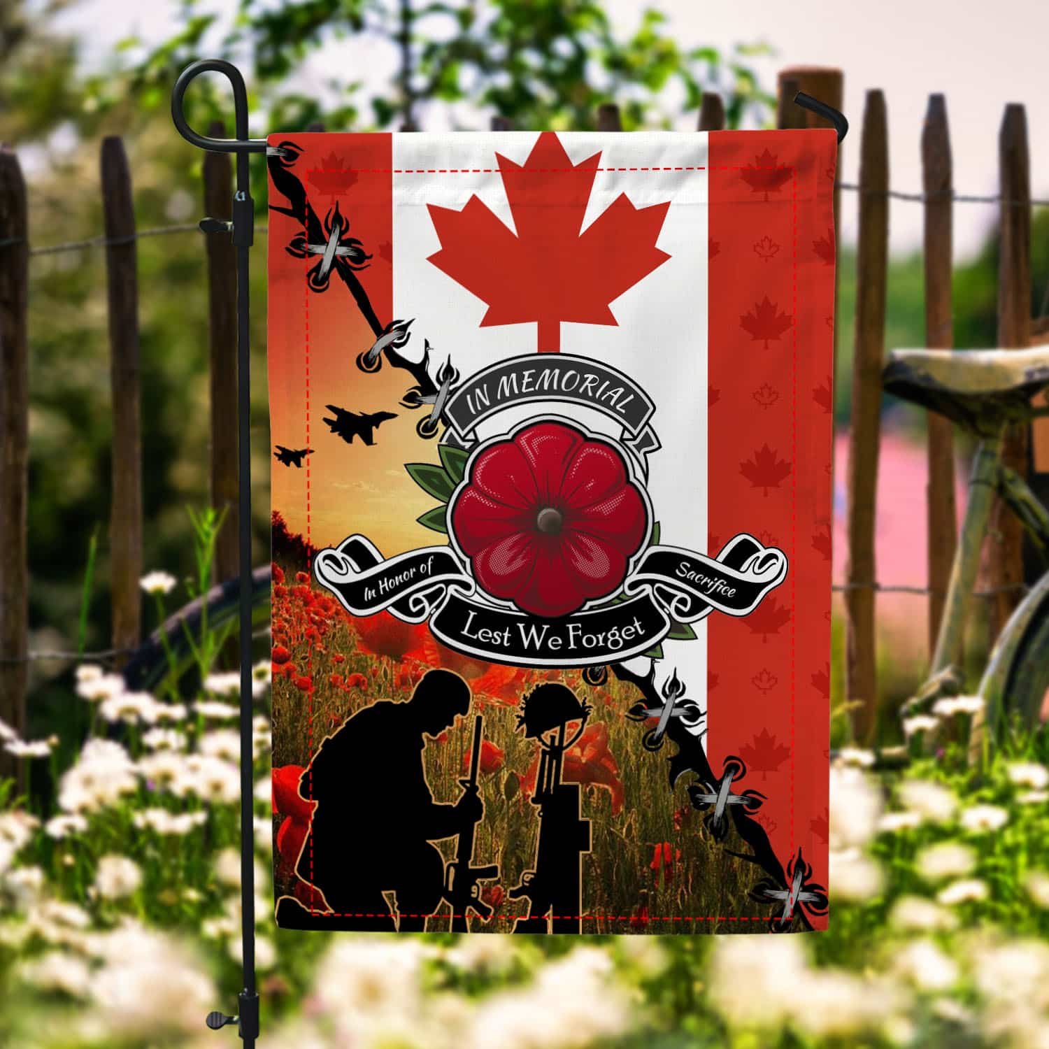 1O. In Memorial-30x40 Garden Flag Mockup 6