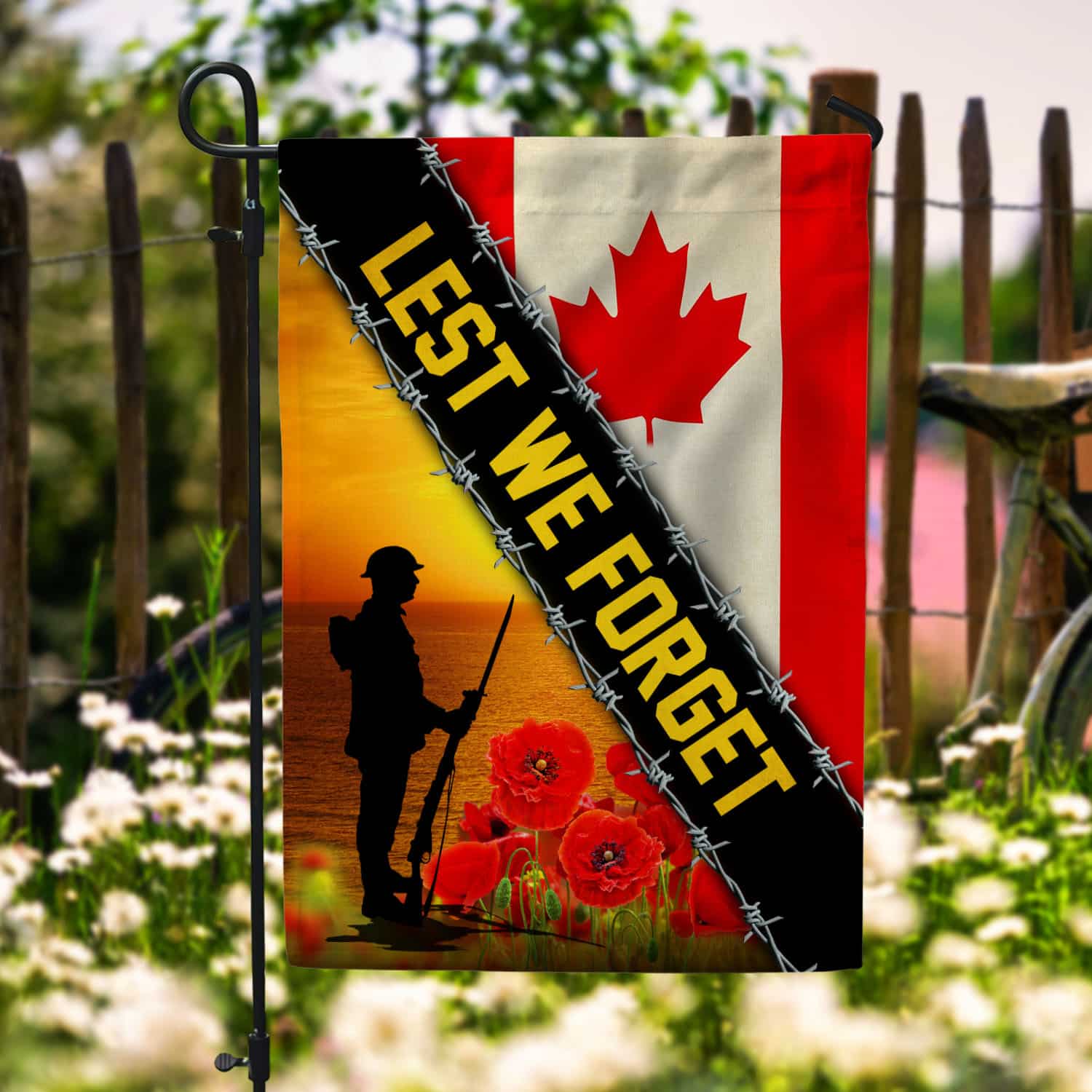 2O. Lest We Forget-2O. Lest We Forget-30x40 Garden Flag Mockup 6