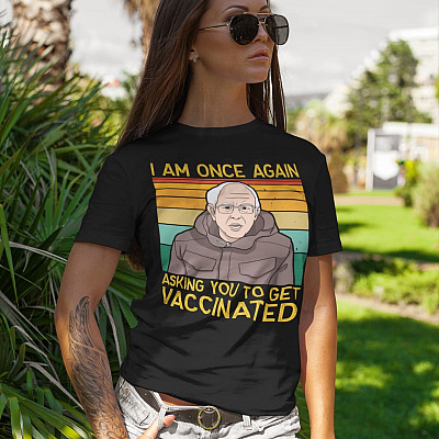 Alternative view of I Once Again Asking You To Get Vaccinated Vintage T-Shirt