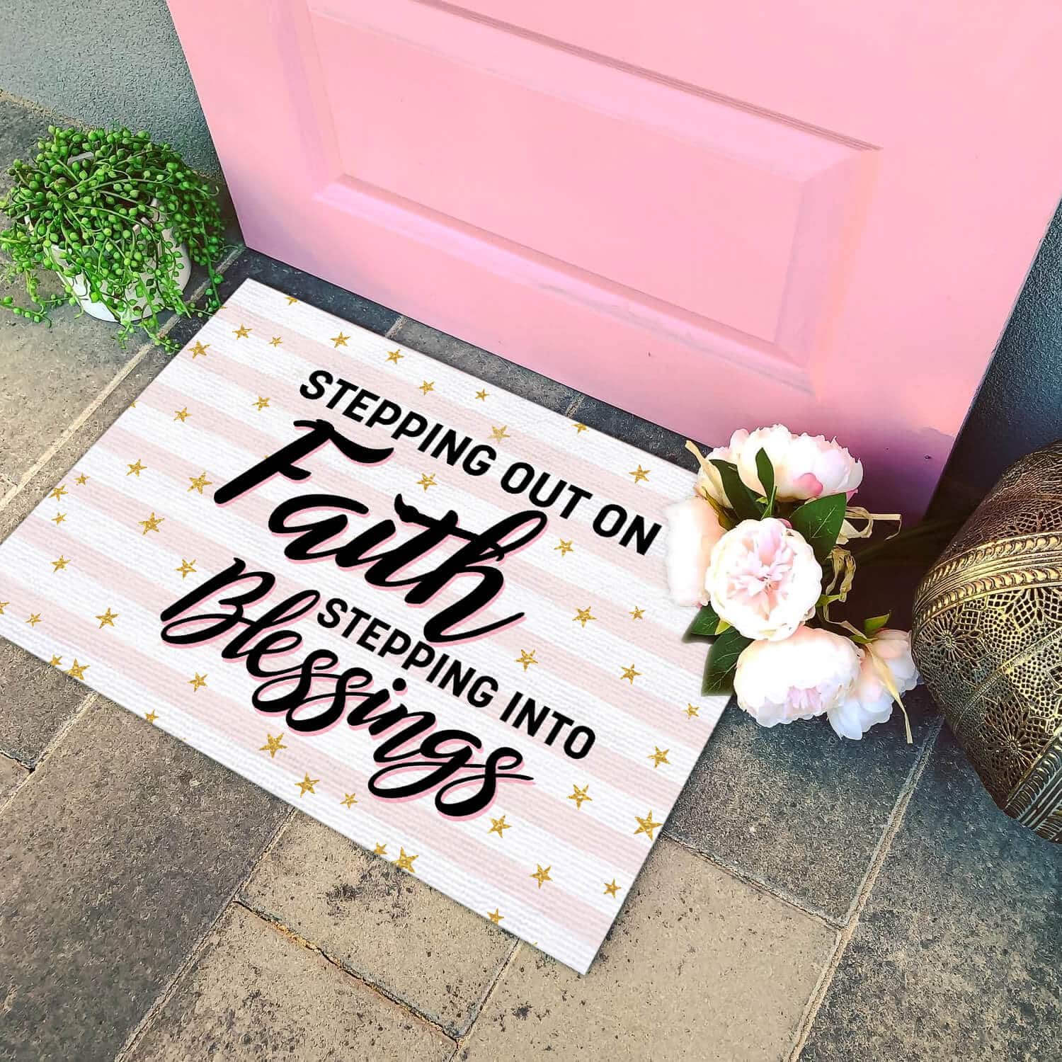 3HV. Faith Blessing(4) Doormat mockup 4