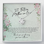 To My Best Future Mother In Law Thank You For Sharing Your Son With Me Love Knot Necklace - Love Knot Necklace