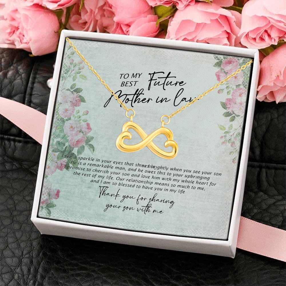 7UT. Mother In Law Necklace Infinity Heart Necklace (Gold) 4