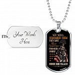 They Gave Their Tomorrow for Our Today Honor the Fallen We Will Remember Them Dog Tag Pendant Necklace