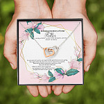 In Loving Memory Of Your Father Memorial Interlocking Hearts Pendant Necklace - Remembrance Bereavement Gifts