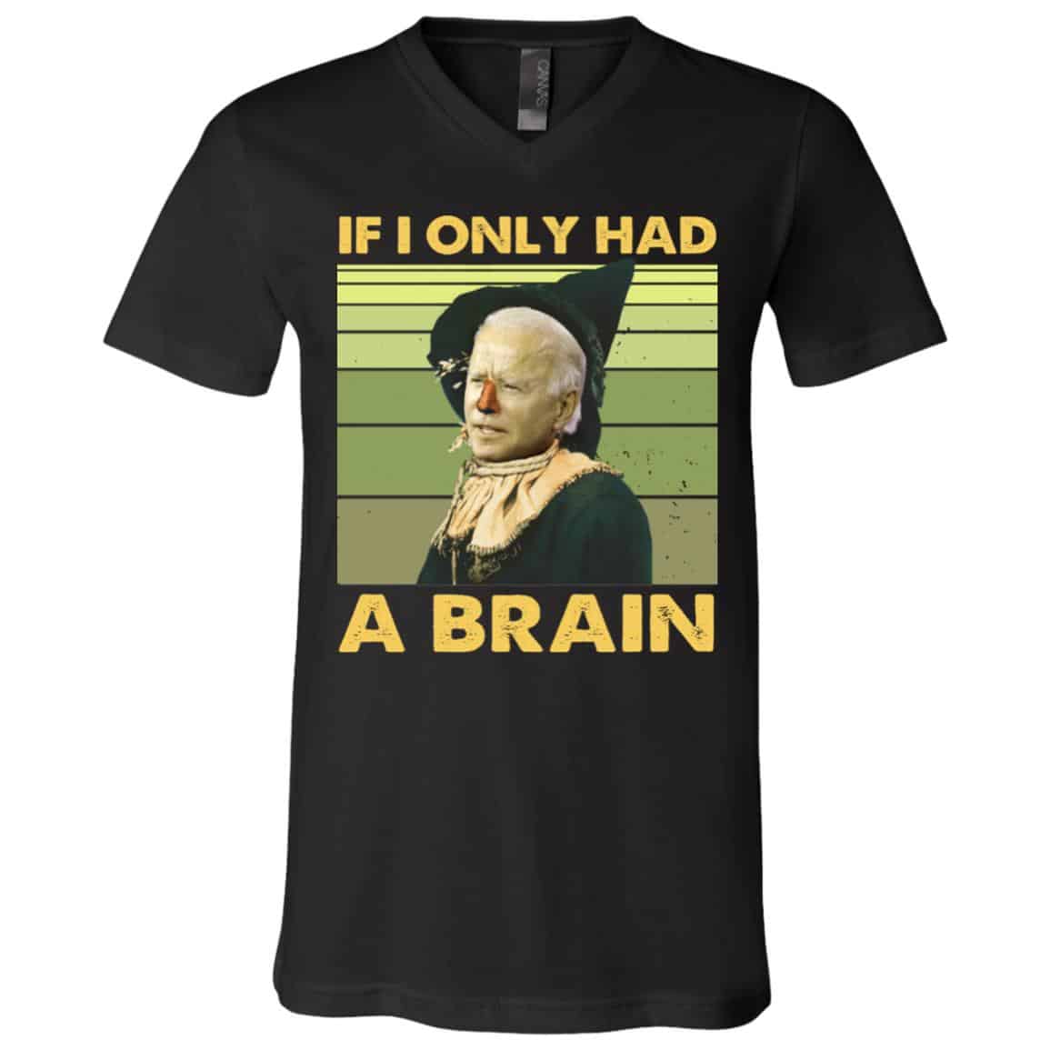 If I Only Had A BrainV-Neck Shirt, Black, V-Neck T-Shirt