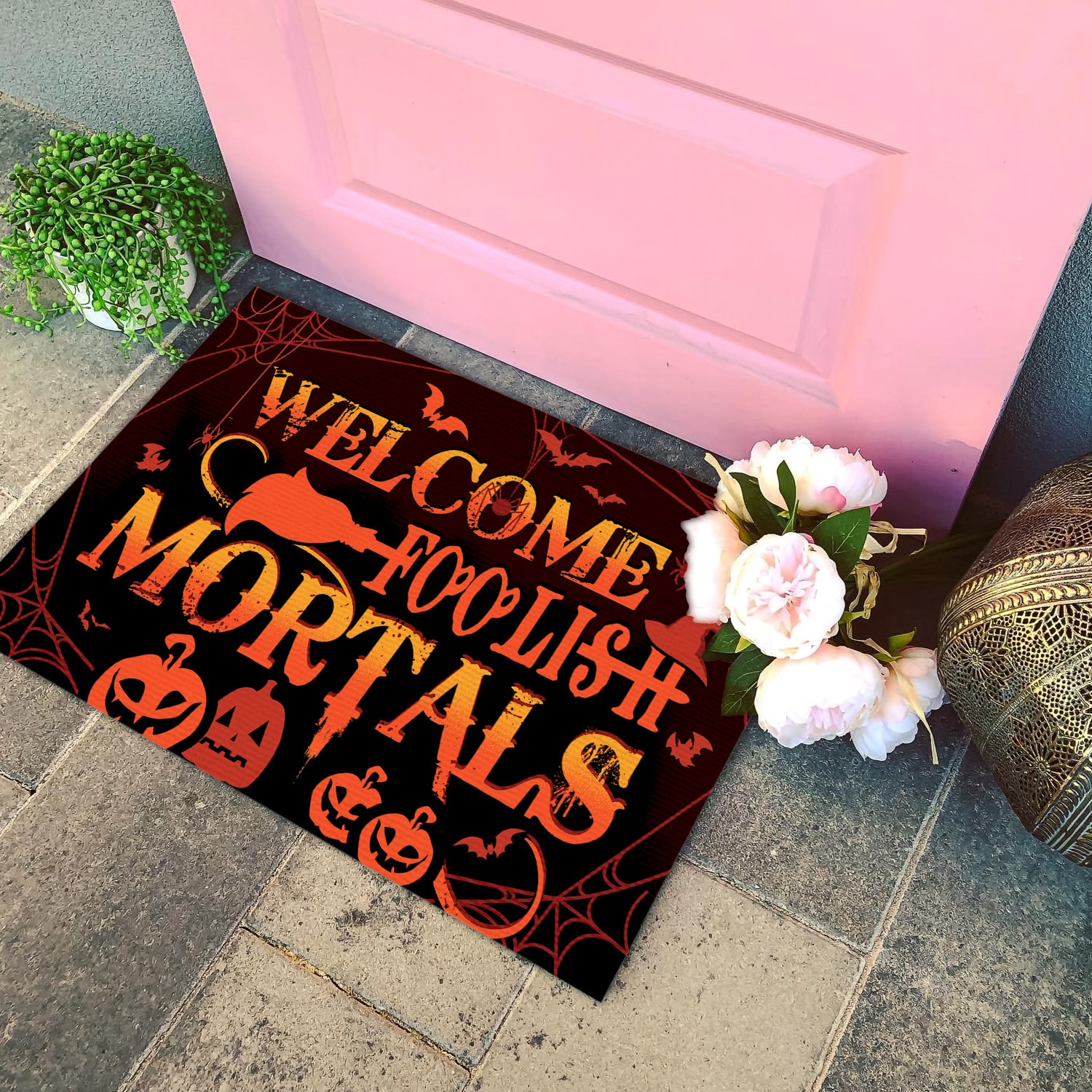 3KNG. Foolish Mortals (6) Doormat mockup 4