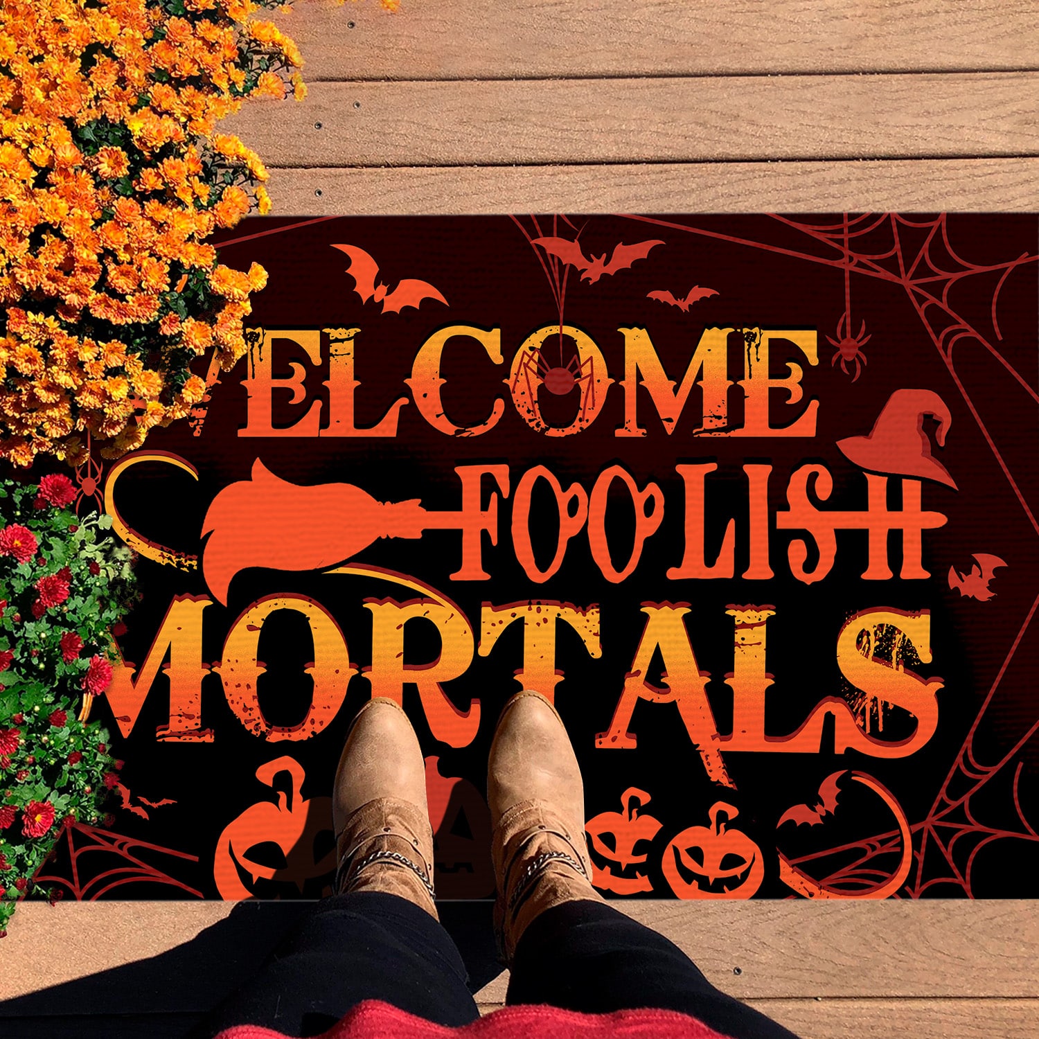 3KNG. Foolish Mortals (6) Doormat mockup 7