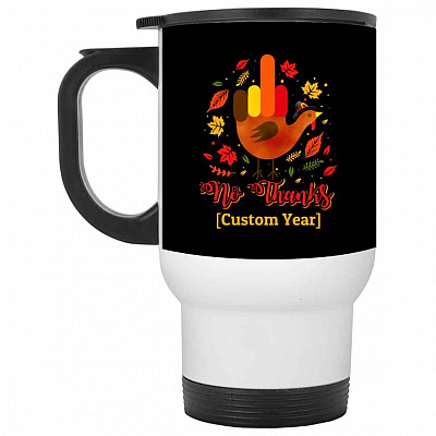 14 oz. White Travel Mug