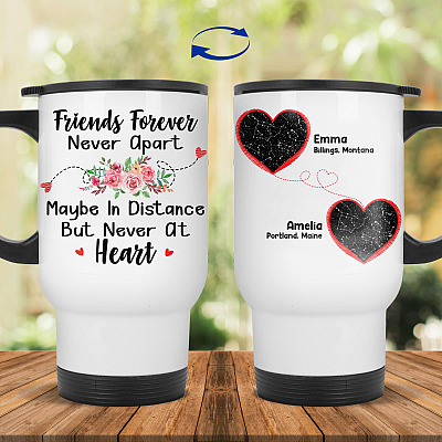 14 oz. White Travel Mug