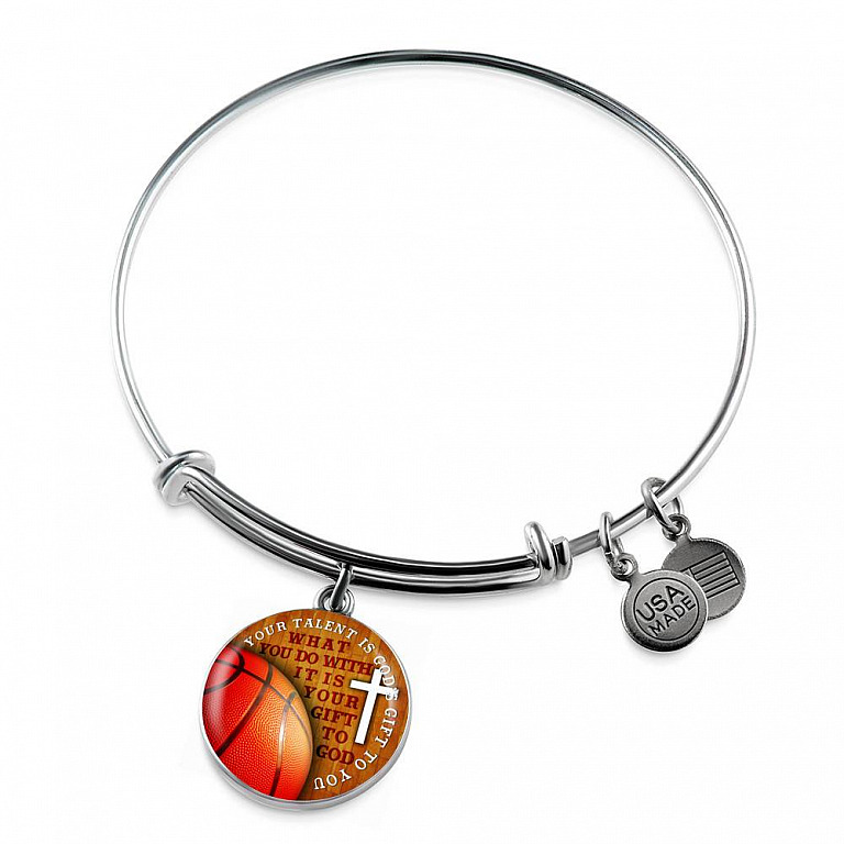 Your Talent Is God's Gift To You What You Do With It Is Your Gift To God Circle Pendant Necklace-Bangle