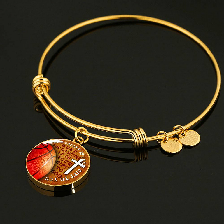 Your Talent Is God's Gift To You What You Do With It Is Your Gift To God Circle Pendant Necklace-Bangle