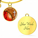 Your Talent Is God's Gift To You What You Do With It Is Your Gift To God Circle Pendant Necklace-Bangle