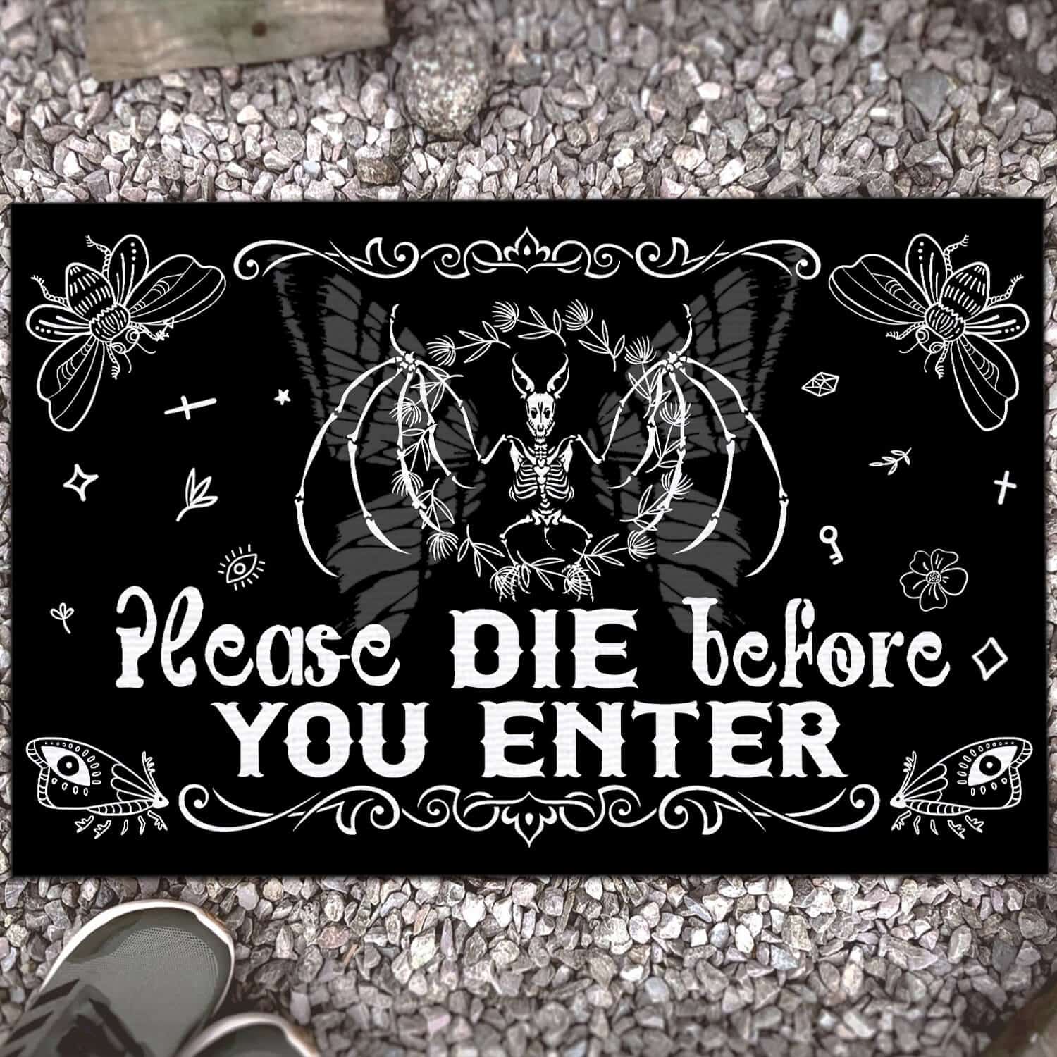 2HV. Die Before You Enter (6) Doormat mockup 13