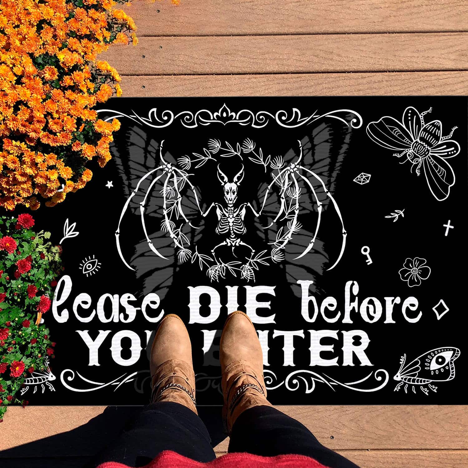 2HV. Die Before You Enter (6) Doormat mockup 7