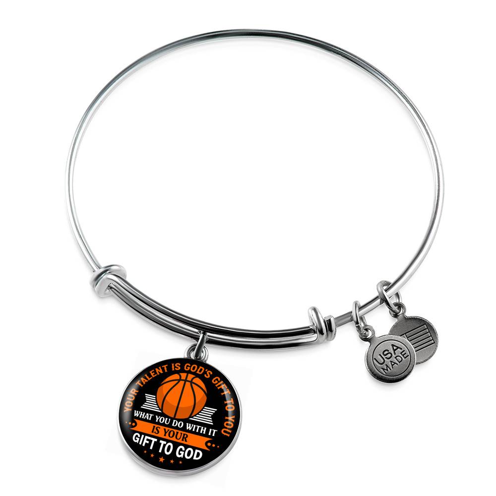 Basketball Your Talent Is God's Gift to You What You Do with It Is Your Gift to God Circle Pendant Necklace Basketball Your Talent Is God's Gift to You What You Do with It Is Your Gift to God Circle Pendant Necklace