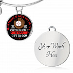 Baseball Your Talent Is God's Gift to You What You Do with It Is Your Gift to God Circle Pendant Necklace