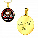 Baseball Your Talent Is God's Gift to You What You Do with It Is Your Gift to God Circle Pendant Necklace
