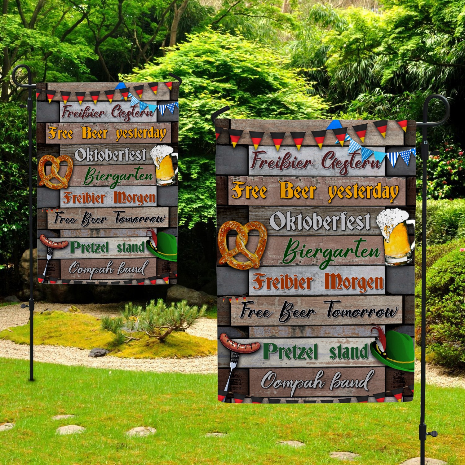 7KNG. Oktoberfest 30x40 Garden Flag Mockup 2 Side