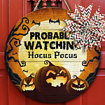 1. Probably Watching(Sample Design) Door Sign Mockup 10