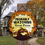 1. Probably Watching(Sample Design) Door Sign Mockup 3