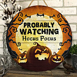 1. Probably Watching(Sample Design) Door Sign Mockup 6