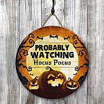 1. Probably Watching(Sample Design) Door Sign Mockup 8