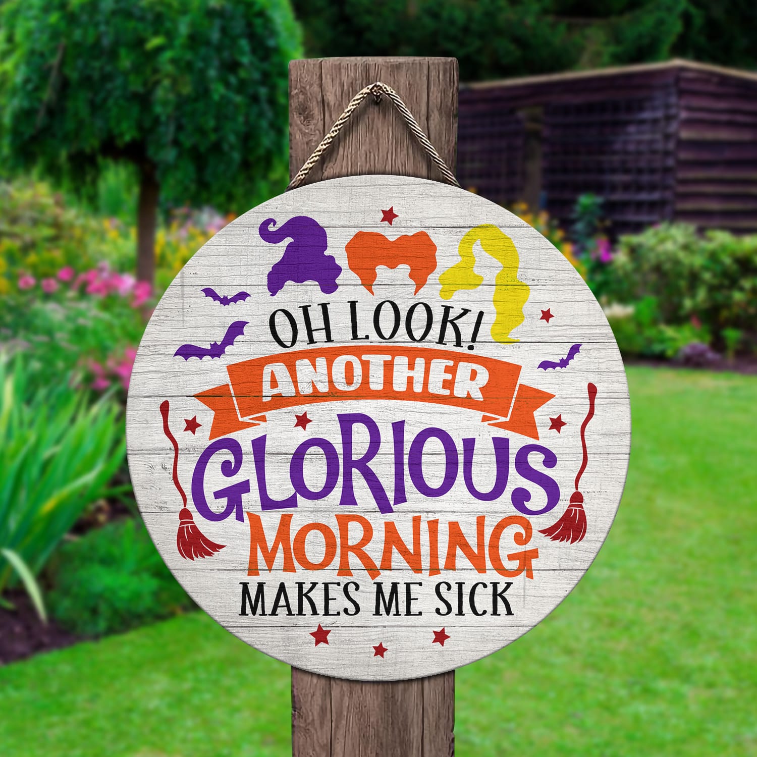 5. Oh look, another glorious morning. Makes me sick(3) Door Sign Mockup 2
