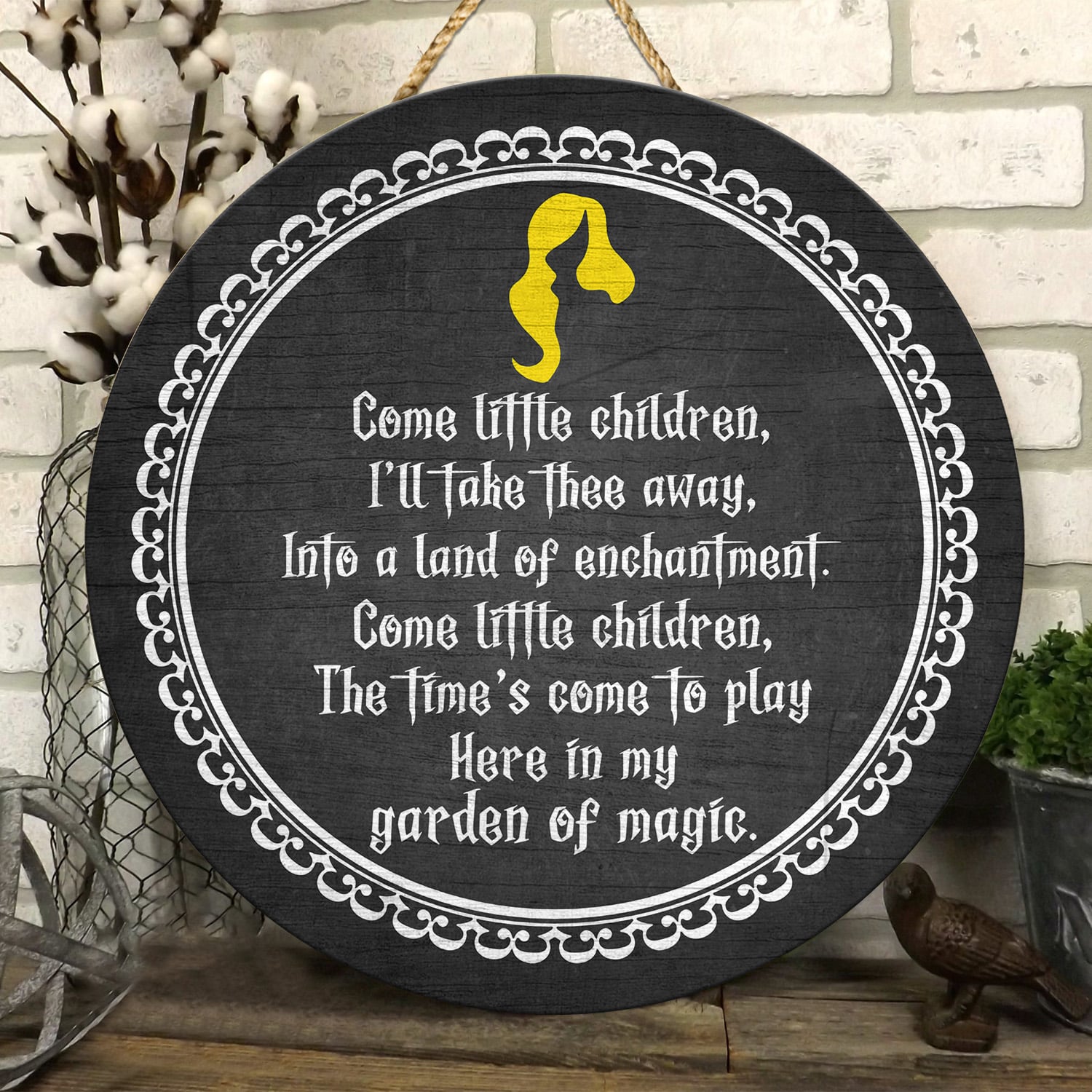 6. Come little children, Ill take thee away(6) Door Sign Mockup 1