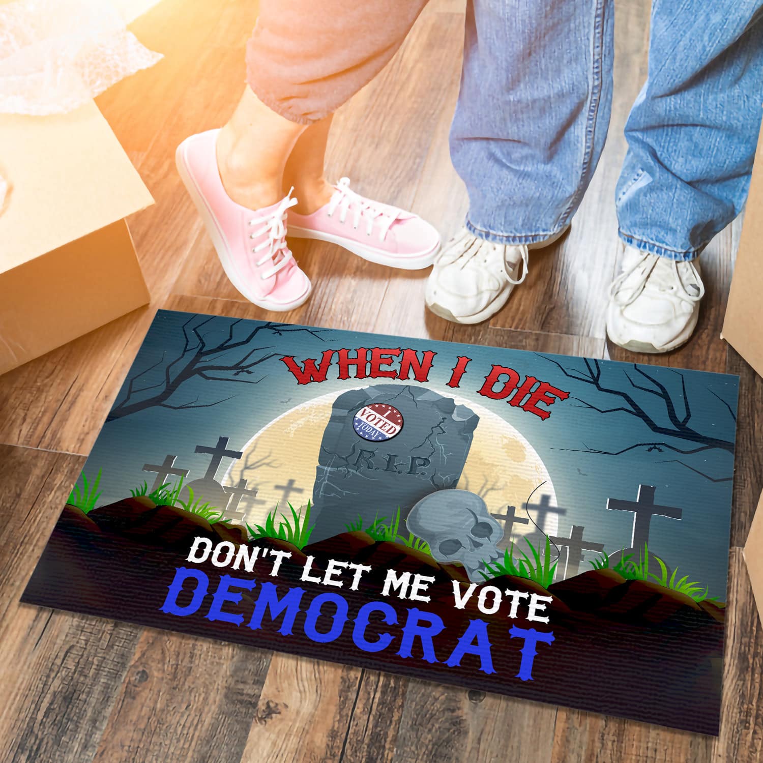 1LV. When I Die Doormat (6) Doormat mockup 6