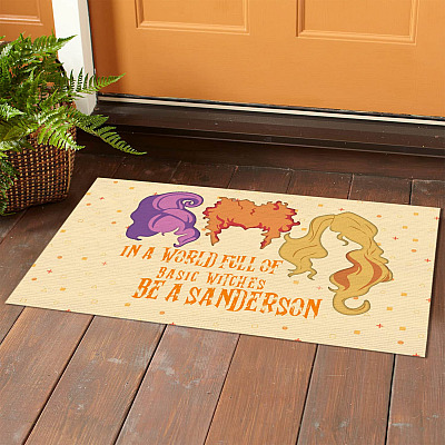 Alternative view of In A World Full Of Basic Witches Be A Sanderson House Doormat - Outdoor Indoor Doormat