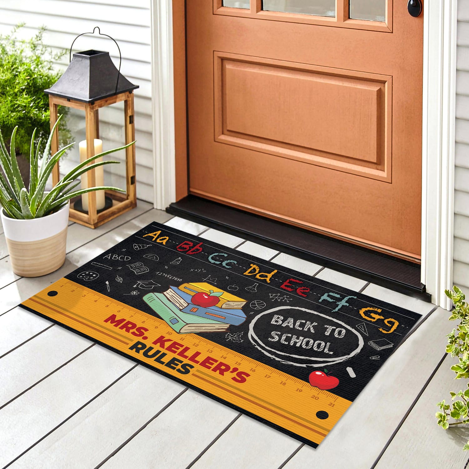 8LV. Teacher Ruler (Sample Design) Doormat mockup 8